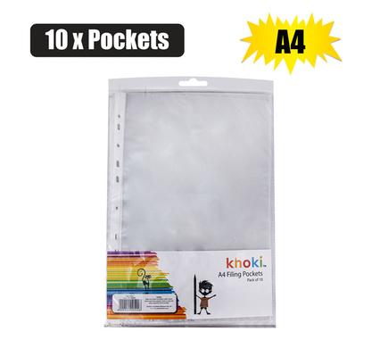 Creativia - Khoki - A4 Filing pockets - Pack of 10