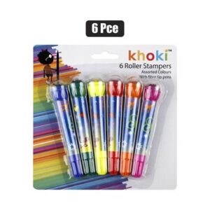 Creativia - Khoki - 6 Roller stampers with fibre tip pens