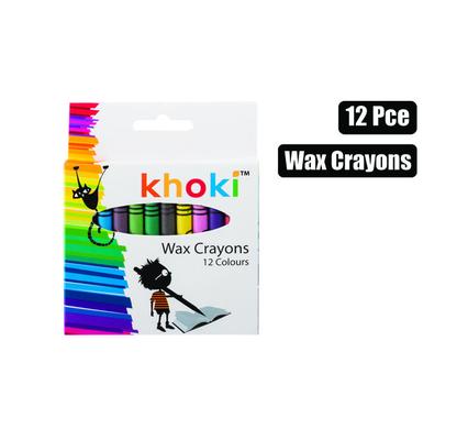 Creativia - Khoki Wax Crayons - 12 Vibrant Colours