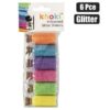 Creativia - 079-006501 - Khoki - 6 Assorted glitter tubs