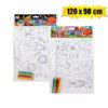 Creativia - Giant colouring sheet with pencils