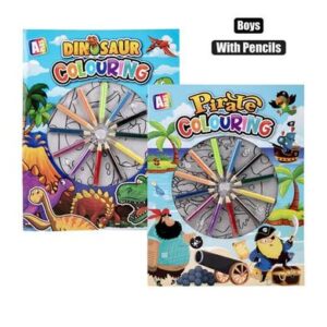 Creativia - Boys colouring book with pencils asstd