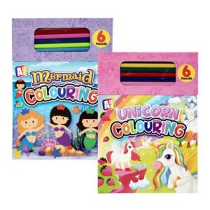 Creativia - Girls colouring pad with pencil crayons
