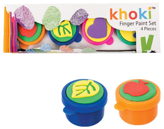 Creativia - Khoki - Finger paint set - 4 Pieces