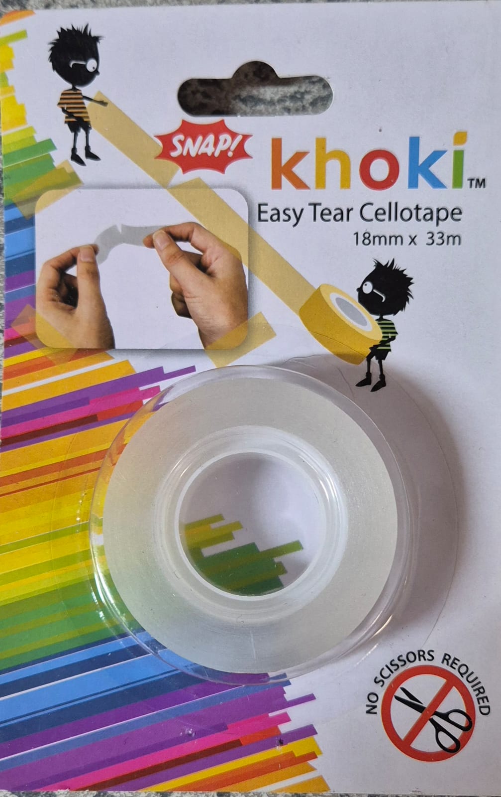 Creativia - Khoki - Easy tear cellotape - 33 x 18mm
