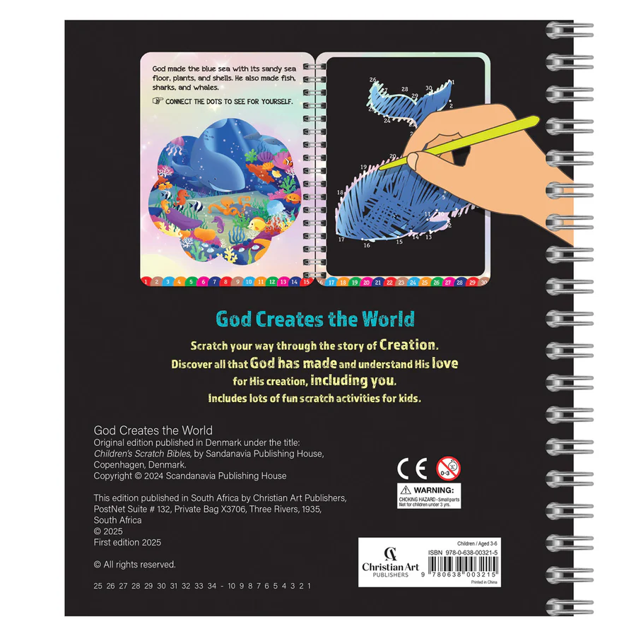 God Creates the World Children's Scratch Bible (Spiral-Bound) - Image 2