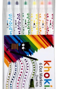 Creativia - Khobi – 6 Dot Markers Dual Nib