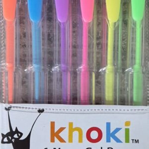 Creativia - Khoki - 6 Neon gel pens